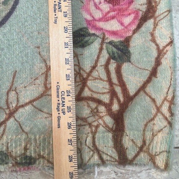 Artsy Floral Oversized Fuzzy Soft Knit Sweater Cotton Wool Cozy Blend Size XL-1X - Picture 9 of 9